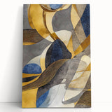 Large Abstract Wall Art – Luxe Modern Painting in Gold & Dark Gray