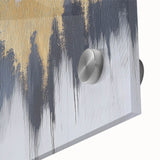Serene Landscape Wall Art – Gold & Gray Abstract Forest