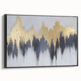 Serene Landscape Wall Art – Gold & Gray Abstract Forest