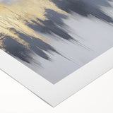 Serene Landscape Wall Art – Gold & Gray Abstract Forest