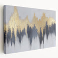 Serene Landscape Wall Art – Gold & Gray Abstract Forest