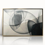 Modern Bold Abstract Wall Art – High-Contrast Monochrome Motion