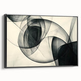 Modern Bold Abstract Wall Art – High-Contrast Monochrome Motion