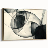 Modern Bold Abstract Wall Art – High-Contrast Monochrome Motion