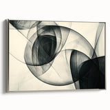 Modern Bold Abstract Wall Art – High-Contrast Monochrome Motion