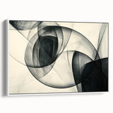 Modern Bold Abstract Wall Art – High-Contrast Monochrome Motion