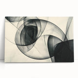Modern Bold Abstract Wall Art – High-Contrast Monochrome Motion