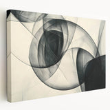 Modern Bold Abstract Wall Art – High-Contrast Monochrome Motion