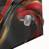 Luxury Black & Red Abstract Painting – Bold Modern Wall Art