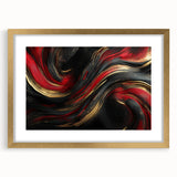 Luxury Black & Red Abstract Painting – Bold Modern Wall Art
