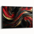 Luxury Black & Red Abstract Painting – Bold Modern Wall Art