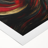 Luxury Black & Red Abstract Painting – Bold Modern Wall Art