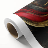 Luxury Black & Red Abstract Painting – Bold Modern Wall Art