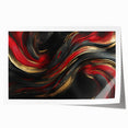 Luxury Black & Red Abstract Painting – Bold Modern Wall Art