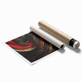 Luxury Black & Red Abstract Painting – Bold Modern Wall Art