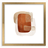 Abstract Geometric Framed Art – Minimalist Wall Art in Earth Tones