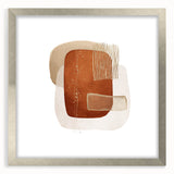 Abstract Geometric Framed Art – Minimalist Wall Art in Earth Tones
