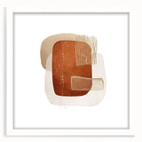Abstract Geometric Framed Art – Minimalist Wall Art in Earth Tones