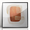 Abstract Geometric Framed Art – Minimalist Wall Art in Earth Tones