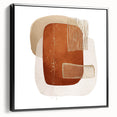 Abstract Geometric Framed Art – Minimalist Wall Art in Earth Tones
