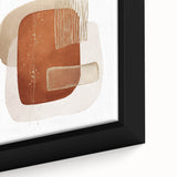 Abstract Geometric Framed Art – Minimalist Wall Art in Earth Tones
