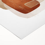 Abstract Geometric Framed Art – Minimalist Wall Art in Earth Tones