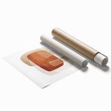 Abstract Geometric Framed Art – Minimalist Wall Art in Earth Tones