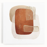 Abstract Geometric Framed Art – Minimalist Wall Art in Earth Tones