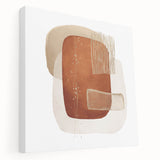 Abstract Geometric Framed Art – Minimalist Wall Art in Earth Tones