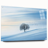Minimalist Winter Wonderland – Serene Snowy Landscape Print