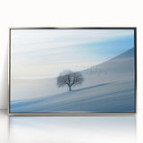 Minimalist Winter Wonderland – Serene Snowy Landscape Print