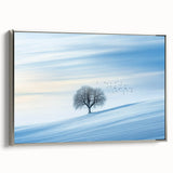 Minimalist Winter Wonderland – Serene Snowy Landscape Print
