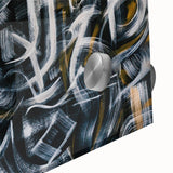 Bold Abstract Wall Art - Black, White, and Gold Modern Canvas Print