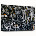 Bold Abstract Wall Art - Black, White, and Gold Modern Canvas Print