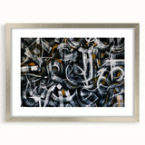 Bold Abstract Wall Art - Black, White, and Gold Modern Canvas Print
