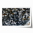 Bold Abstract Wall Art - Black, White, and Gold Modern Canvas Print