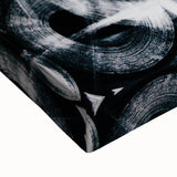 Bold Abstract Wall Art - Black, White, and Gold Modern Canvas Print