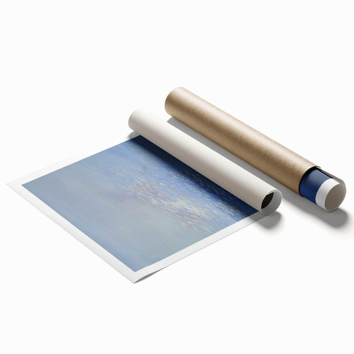 Modern Art Prints – Soft Blue & White Abstract Canvas Wall Art