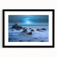 Tranquil Nature Canvas Prints – Misty Ocean Rocks at Dusk