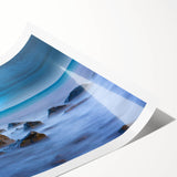 Tranquil Nature Canvas Prints – Misty Ocean Rocks at Dusk