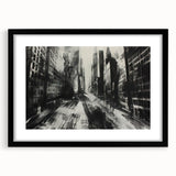 Urban Scenery Wall Art – Modern Cityscape Architecture Print