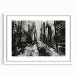 Urban Scenery Wall Art – Modern Cityscape Architecture Print