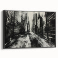Urban Scenery Wall Art – Modern Cityscape Architecture Print