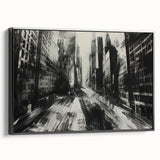 Urban Scenery Wall Art – Modern Cityscape Architecture Print