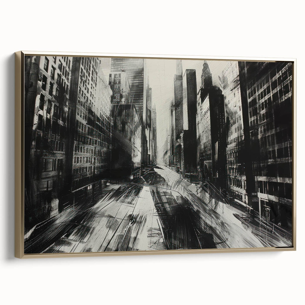 Urban Scenery Wall Art – Modern Cityscape Architecture Print