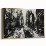 Urban Scenery Wall Art – Modern Cityscape Architecture Print