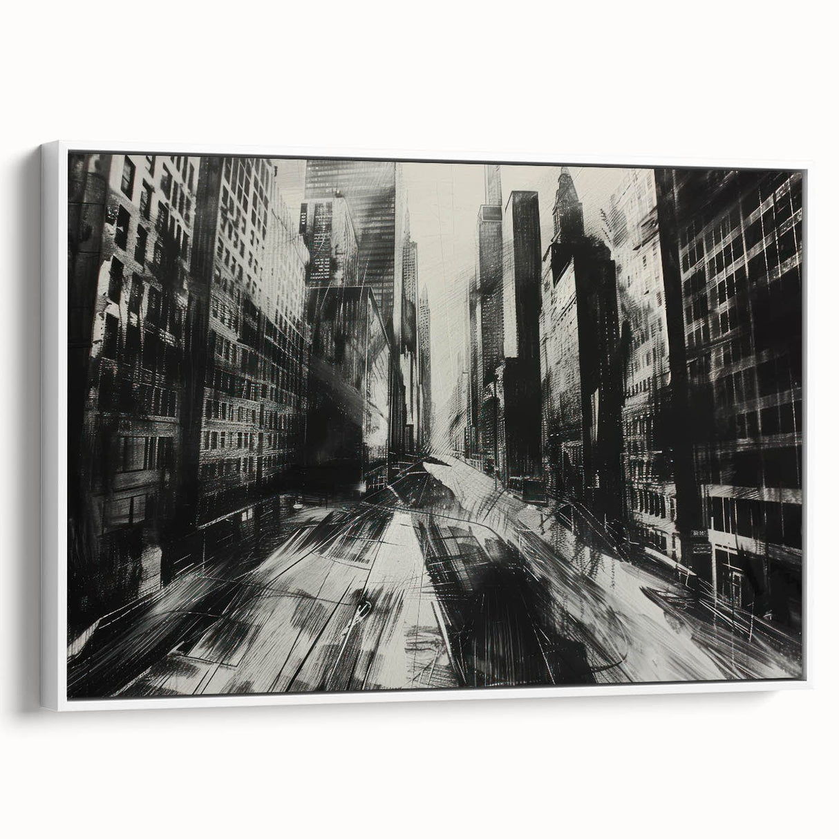Urban Scenery Wall Art – Modern Cityscape Architecture Print