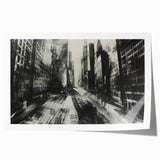 Urban Scenery Wall Art – Modern Cityscape Architecture Print