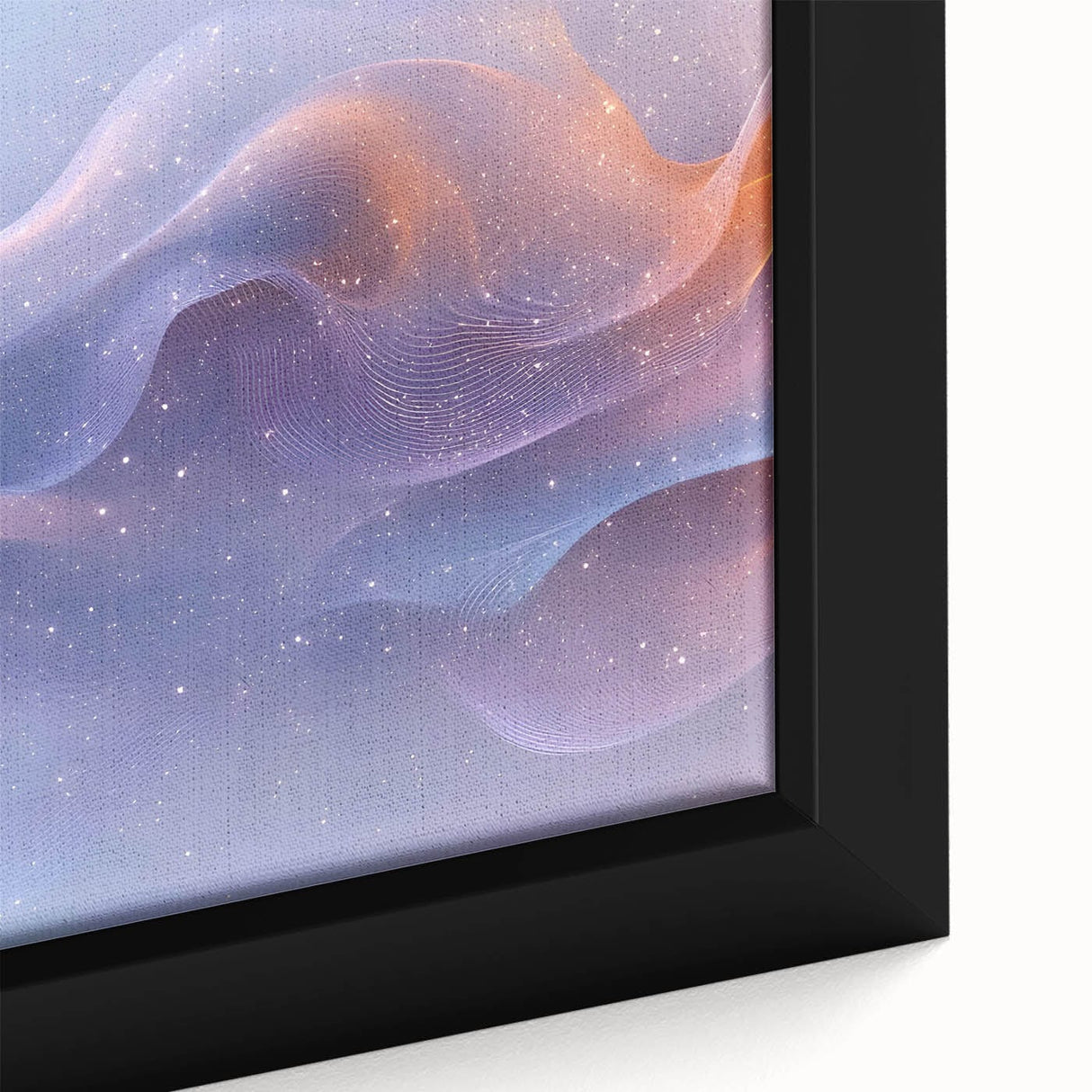 Modern Fluid Art Prints – Celestial Blue, Lilac & Peach Wall Decor