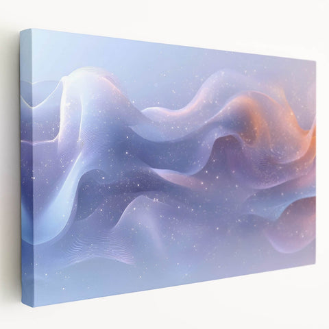 Modern Fluid Art Prints – Celestial Blue, Lilac & Peach Wall Decor